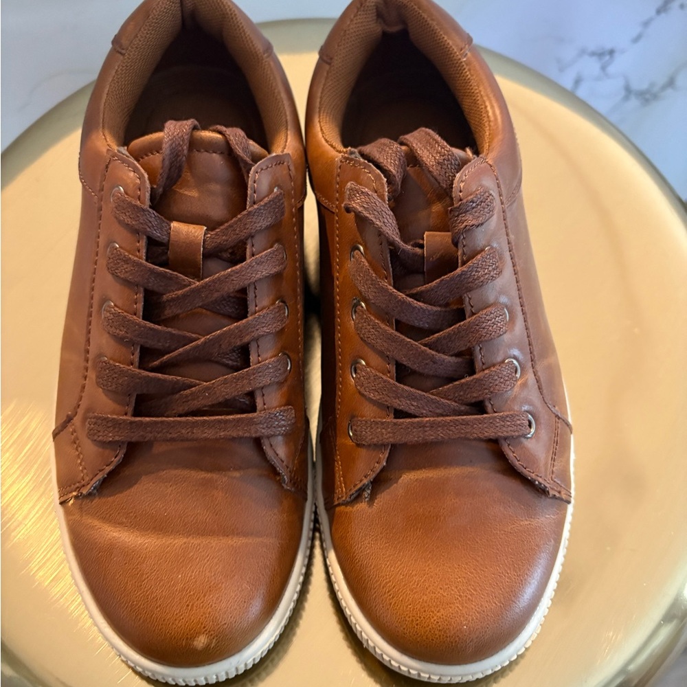 Brown 1901 Leather Unisex Sneakers